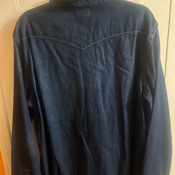 Ag Adriano Goldschmied Men's Dark Blue Casual Button Down Shirt - Picture 5 of 5